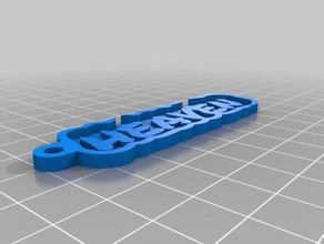 Himmel Schlüsselanhänger kundengebundene 3d print model - Mito3D