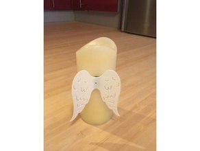 angel wings candle art christmas decoration 3d print model - Mito3D