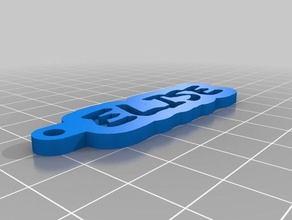 elise keychains customized 3d print model - Mito3D
