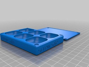 parafuso traybox magnético tampa 8mm ímãs sob 6mm diy personalizado 3d print model - Mito3D