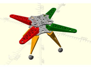 openrc parametric quadcopter Fahrzeuge anpassbare 3d print model - Mito3D