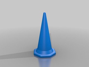 full-sized uk traffic cone sculptures glasgow openscad 3d print model - Mito3D