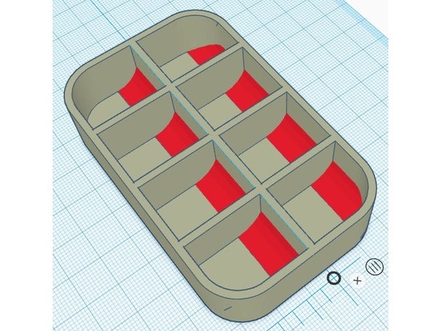 altoids 8-bin divisore organizzazione 3D print model - Mito3D