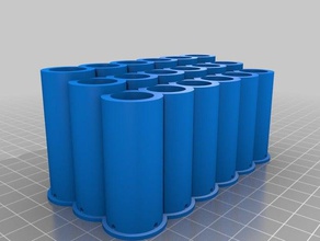 cylinders145 3x 4 aracı sahipleri kutuları özelleştirilmiş 3d print model - Mito3D