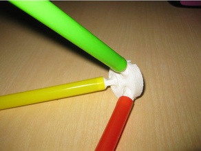milkshake straw construction pieces toys 3d print model - Mito3D