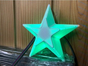 led-christmas star decor 3d print model - Mito3D