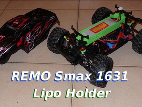 remo smax 1631 lipo-Halter rc Fahrzeuge 3dprintable 3dprinting Auto Gehäuse lipo-Akku rc-car hobby sgabolab Spielzeug 3d print model - Mito3D