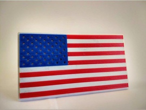 usa flag other 3d printing 50 states america blue cool decoration gift girlfriend home decor independence day multicolor murica patriots picture pla present red sketchup snap together starship united white 3d print model - Mito3D