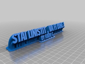 my customized sweeping 2-line name plateok office 3d print model - Mito3D