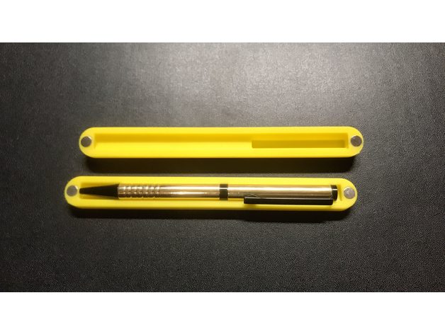 slimline caso pen los contenedores sostenedor de la pluma 3D print model - Mito3D