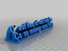 tres fin office customized 3d print model - Mito3D