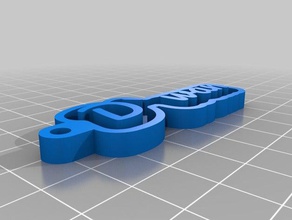 dwan keychains customized 3d print model - Mito3D