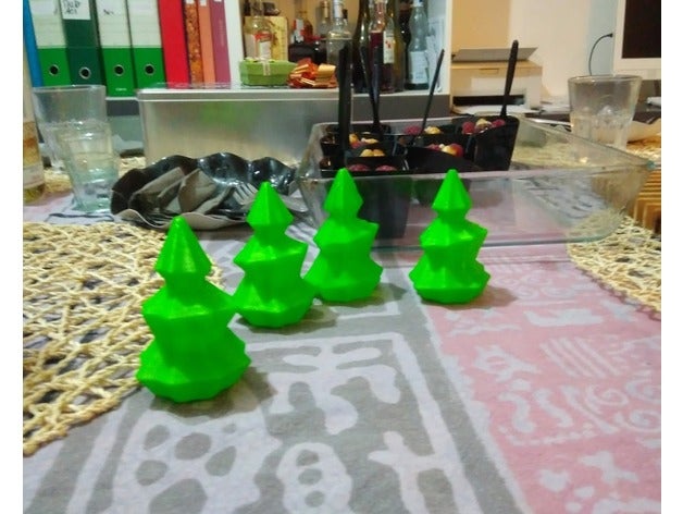 einfache Weihnachtsbaum Kunst Weihnachten Dekoration 3D print model - Mito3D