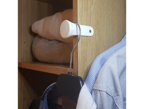wardrobe hanger simple organization coat hook rack rail wardobe 3d print model - Mito3D