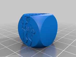 satana santa dadi personalizzato 3d print model - Mito3D