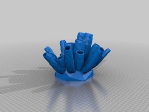 mon personnalisés en plastique reef 3 tube éponge générateur décor 3d print model - Mito3D