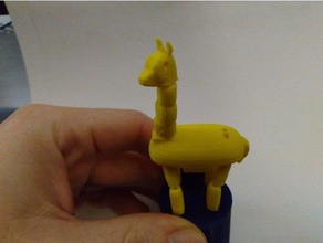empuje de títeres tika alpaca mecánica los juguetes pushpuppet 3d print model - Mito3D