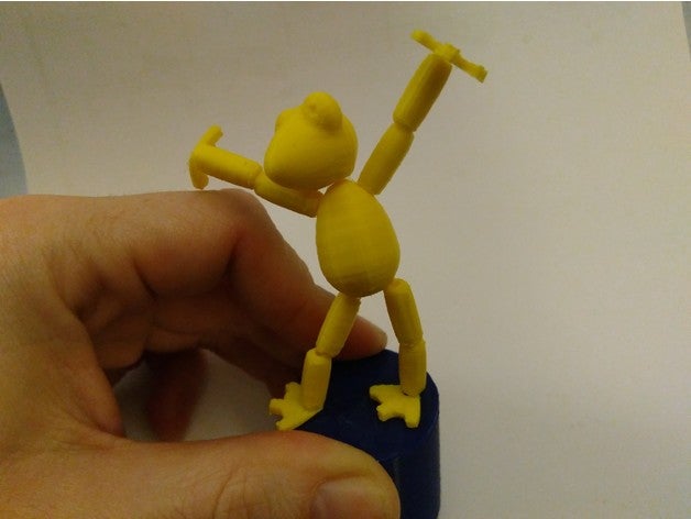pousser la marionnette kermit mécanique les jouets grenouille pushpuppet 3D print model - Mito3D