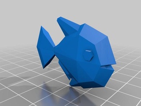 low-poly fish animals blender low poly qidi 3d print model - Mito3D