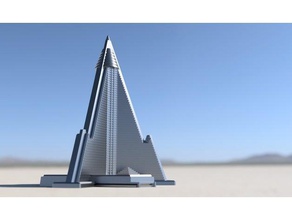 ryugyong hotel north koreas doom buildings structures 3d print model - Mito3D