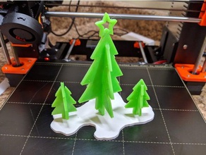 happy little trees ornament decor 3d print model - Mito3D