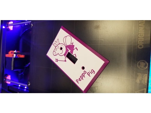 peppa pig interruttore luce di copertura casa 3D print model - Mito3D