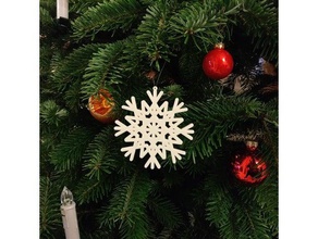 süße Schneeflocke Ihren Weihnachtsbaum Dekor Christbaumes ornament snoflake 3d print model - Mito3D