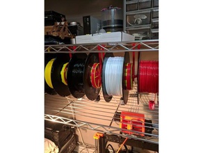 paramétrique à rembobinage automatique support de bobine-remix étagères en fil 3d l'imprimante accessoires filament bobine enrouleuse plateau système 3d print model - Mito3D