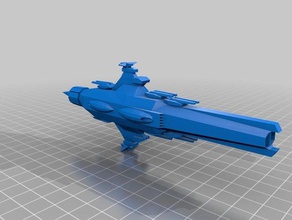 uzay savaş gemisi yamato dretnot sınıfı simetrik araçlar 3d print model - Mito3D