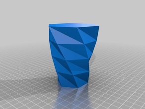 twisted vase polygon Container angepasst 3d print model - Mito3D