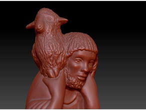 shepherd 2bei Krippe Skulpturen 3d-scan Schafe 3d print model - Mito3D