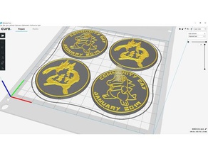 pokemon go community day 13 coin totodile coins badges croconaw feraligatr pokemongo pokemons items stuff 3d print model - Mito3D