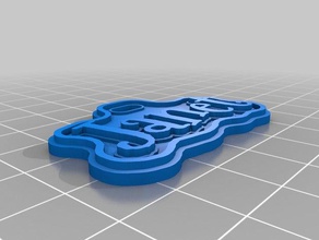 janet xmas gift tag signs logos customized 3d print model - Mito3D