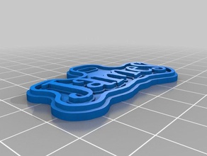 james xmas gift tag signs logos customized 3d print model - Mito3D