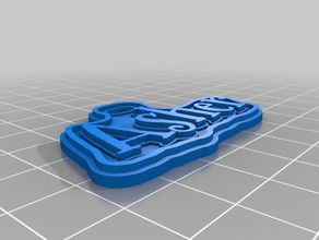 asher xmas gift tag signs logos customized 3d print model - Mito3D
