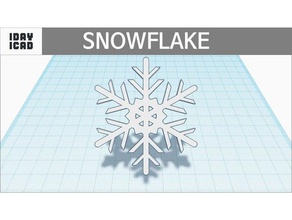 1day 1cad snowflake decor 1day1cad decoration flower 3d print model - Mito3D