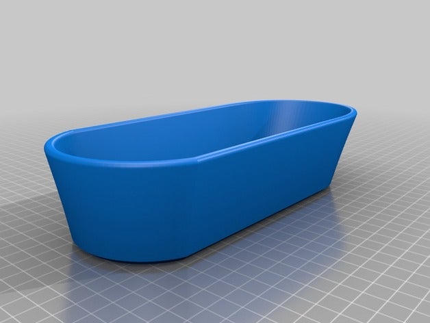 barbie-scale bathtub 1 6 scale barbie doll furniture 3D print model - Mito3D