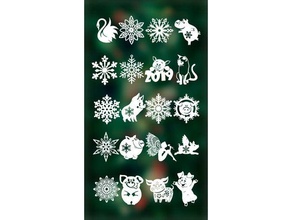 decorazione di natale 16 3 d la stampa pannelli in truciolare decorazioni fiocco neve fiocchi vitinanka 3d print model - Mito3D