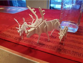 reindeer 3d printing christmas decoration gift ornament reindeere 3d print model - Mito3D