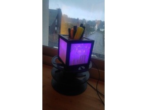 lithophane cube 100x100 office 3d print model - Mito3D