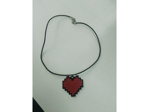 undertale colar de coração jóias 3d print model - Mito3D