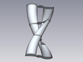 voll parametrischen vertical axis wind turbine vawt engineering freecad vertikale wind-turbine mill 3d print model - Mito3D
