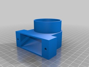 radial fan exhaust adapter pabst 120x120mm diy 3d print model - Mito3D