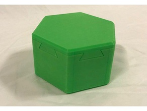 sechseckige unmöglich Schwalbenschwanz-box Rätsel puzzle-box Aufbewahrungsbox 3d print model - Mito3D