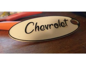 old style chevrolet keyring keychains 3d print model - Mito3D