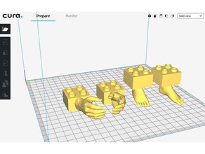 gruselig duplo Hände Füße Bau Spielzeug 3d print model - Mito3D