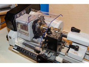 splash guard emco unimat 3 machine tools cnc lasercut lathe mini safety 3d print model - Mito3D