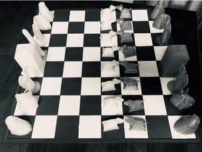 tablero de ajedrez remix escala revisión 3d print model - Mito3D