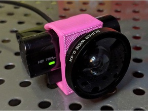 wide angle lens adapter creative live cam sync hd 720 3d printer accessories octoprint webcam 3d print model - Mito3D