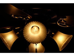 fan light household lampshade lighting 3d print model - Mito3D